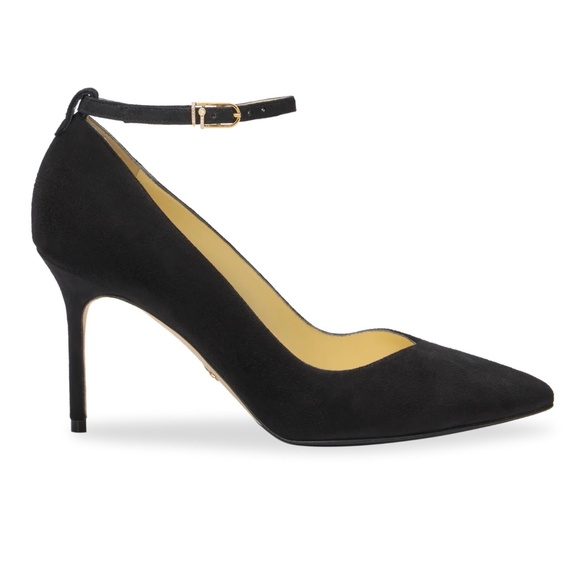 $795 — Sarah Flint Perfect Shiffon Pump 85 Black 2 Changeable Ankle Straps 41/10 - Picture 4 of 16